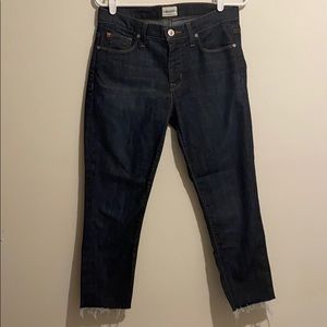 Hudson Mid Rise Dark Wash Capri Jeans Size 28